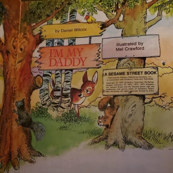 Vintage Sesame Street I'm My Mommy Daddy 2-in-1 Book Reversible 1975 Hardcover - Picture 4 of 16